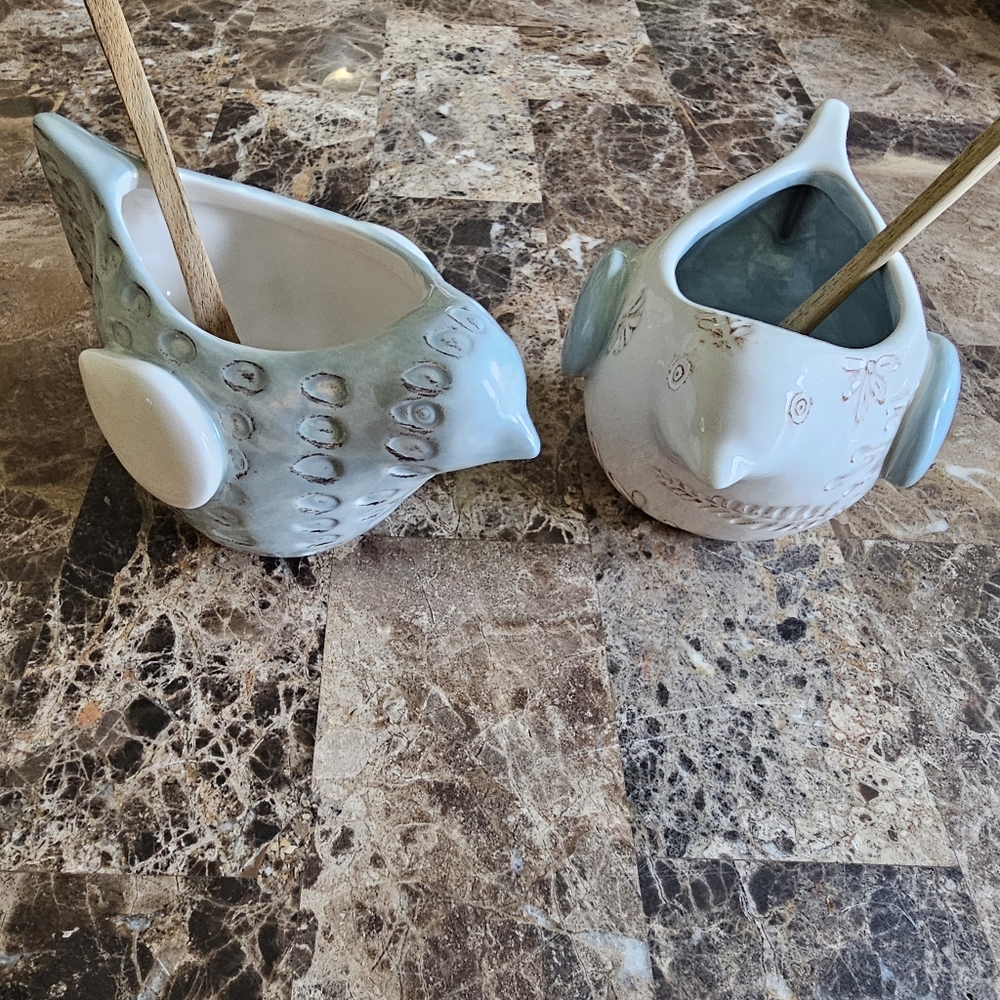 Mudpie dot pattern bird cup set